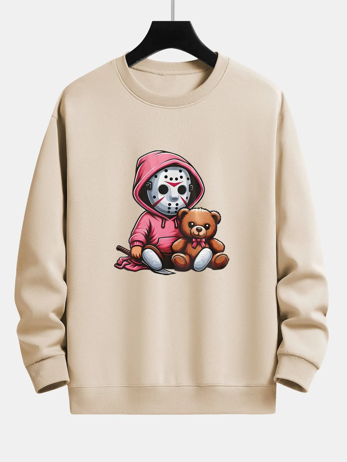 Halloween Bear Print Relax Fit Sweatshirt sold by Hoooyi product image thumbnail 3