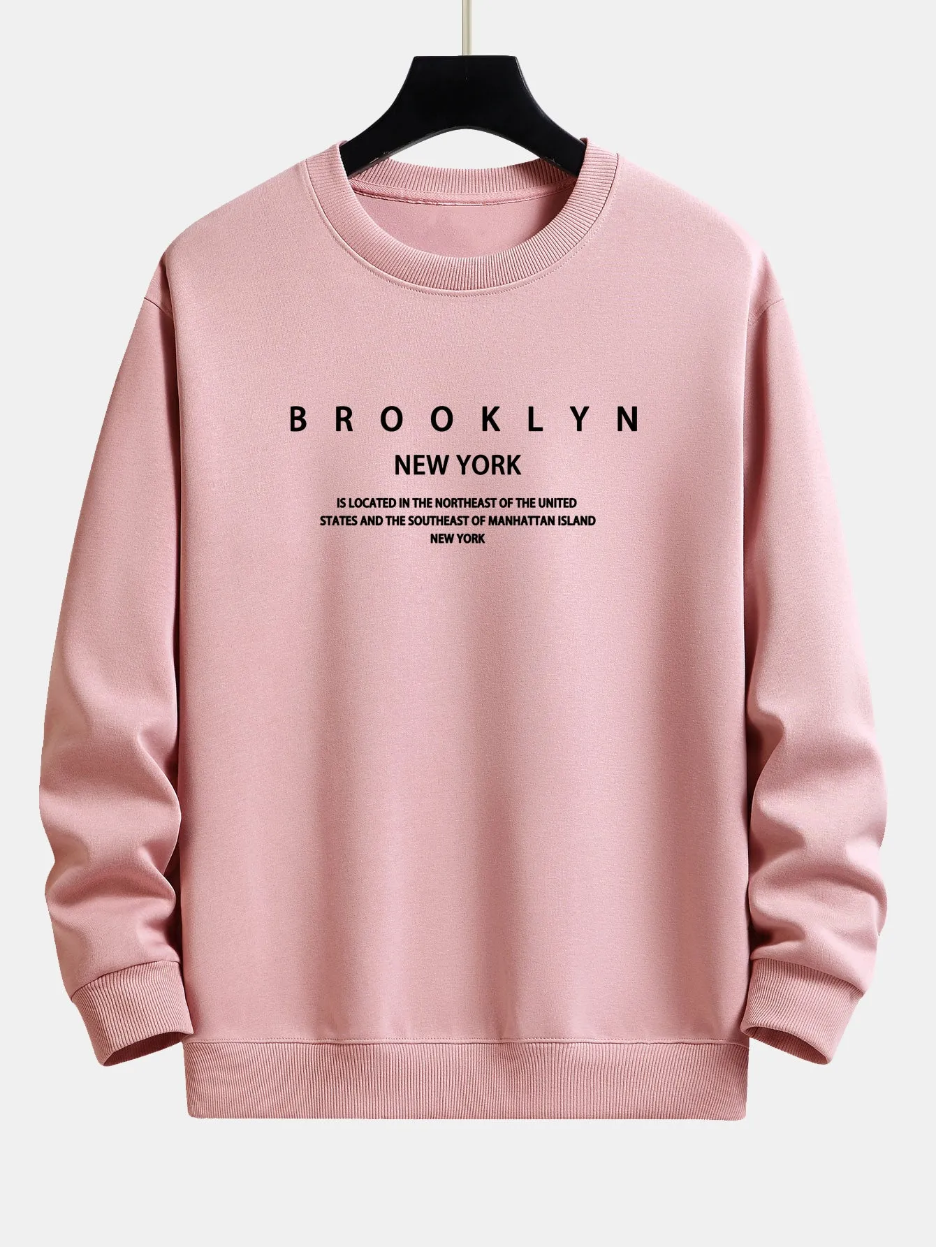 NY Brooklyn Print Relax Fit Sweatshirt sold by Hoooyi product image thumbnail 4