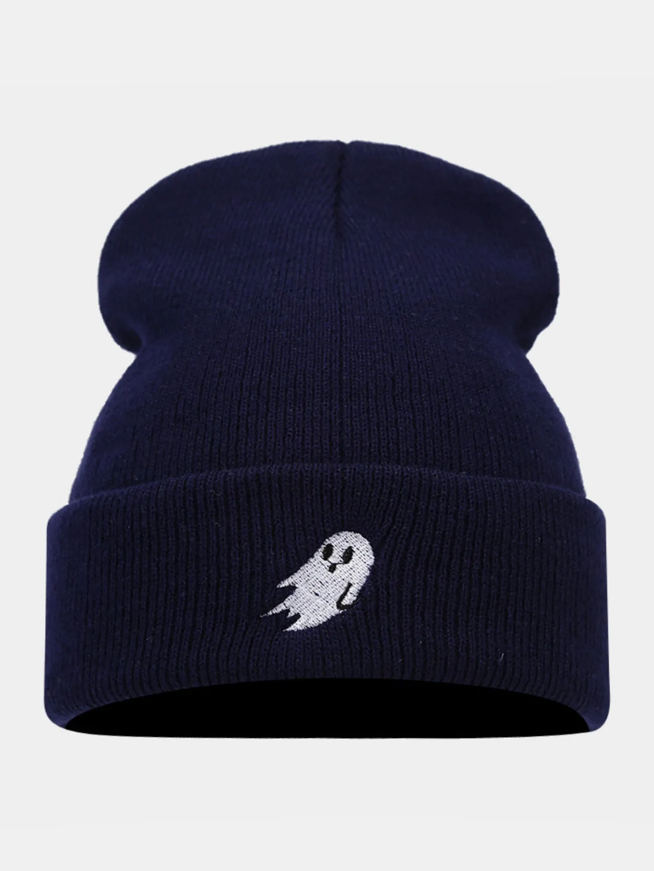 Ghost Pattern Embroidered Warm Beanie Hat sold by Hoooyi product image thumbnail 3