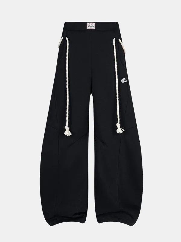 Wide-Leg Baggy Sweatpants With Drawstrings sold by Hoooyi