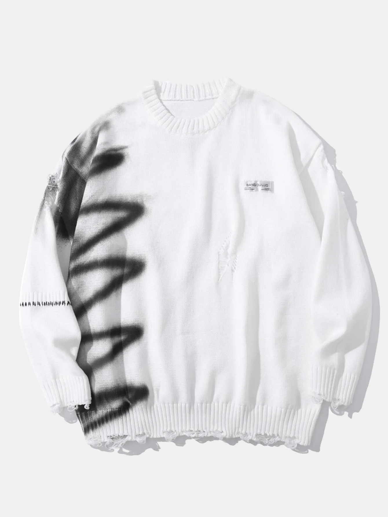 Graffiti Distressed Sweater sold by Hoooyi product image thumbnail 3