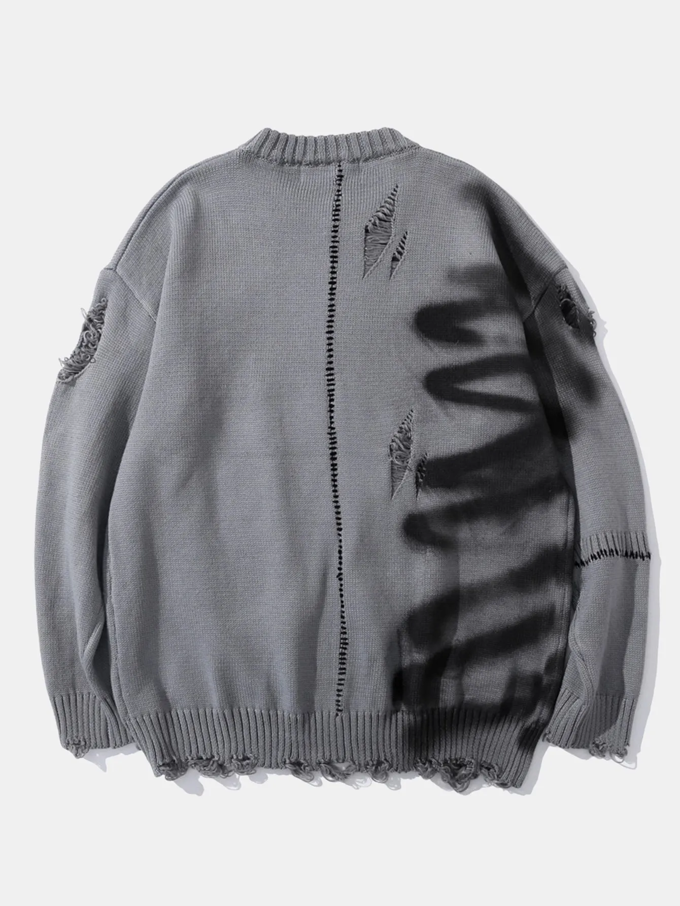Graffiti Distressed Sweater sold by Hoooyi product image thumbnail 2