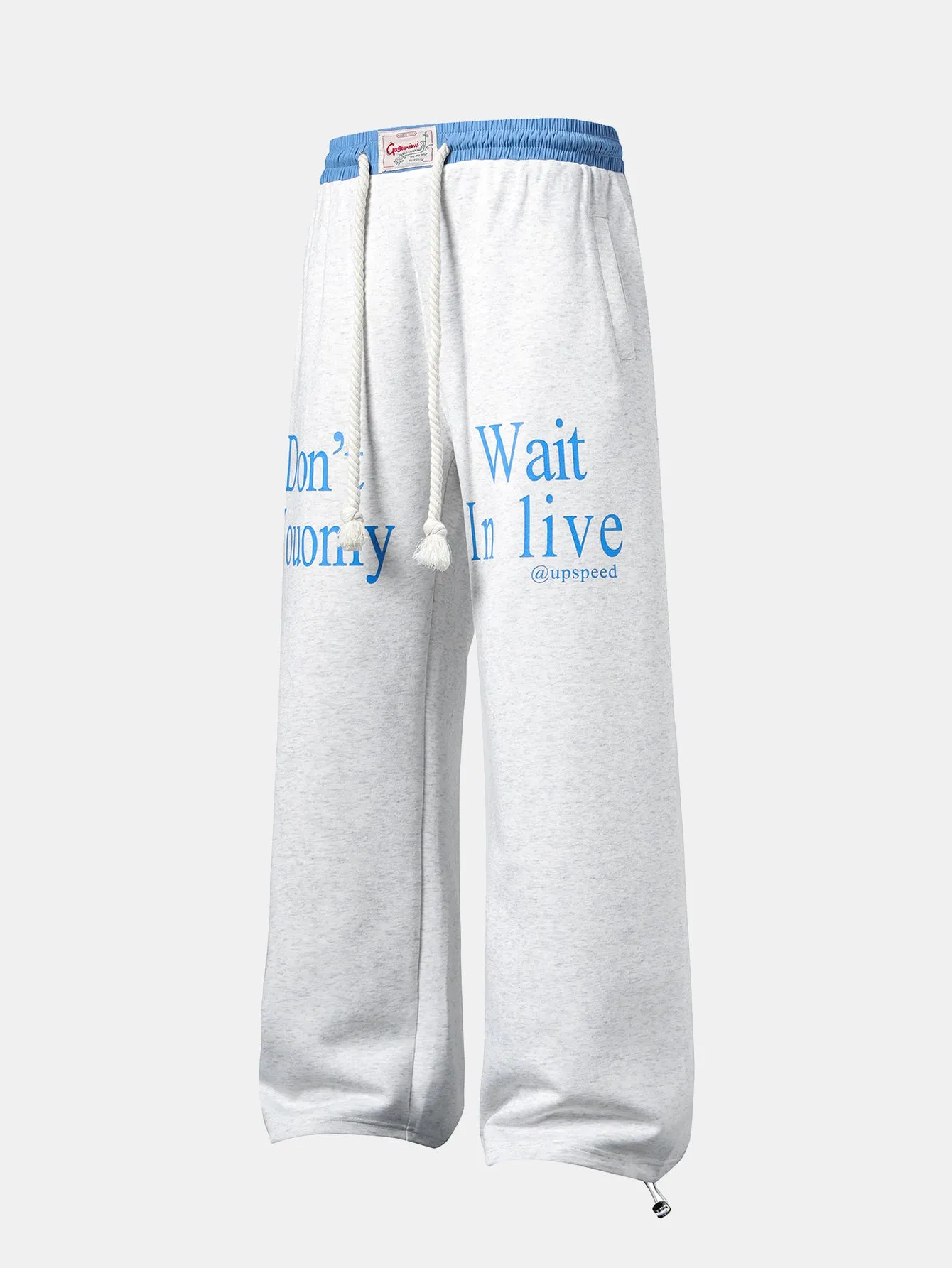 Slogan Print Straight Leg Baggy Sweatpants sold by Hoooyi product image thumbnail 5