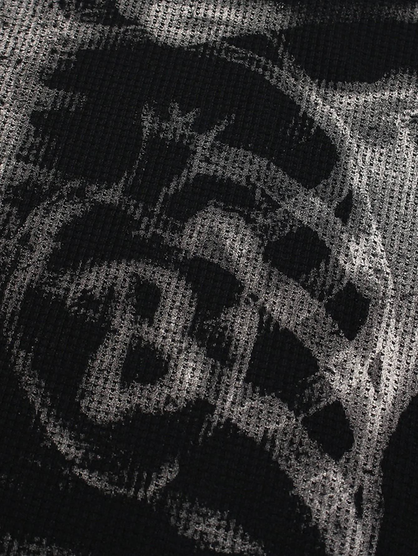 Oversize Skeleton Print Waffle T-Shirt sold by Hoooyi product image thumbnail 5