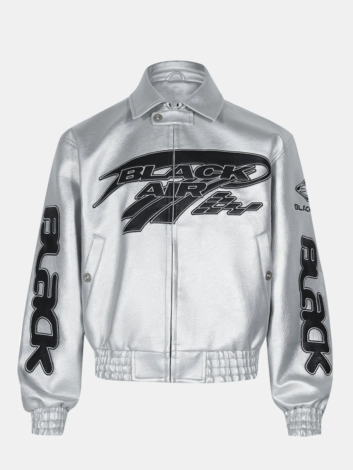 Black Air Techwear Leather Jacket sold by Hoooyi