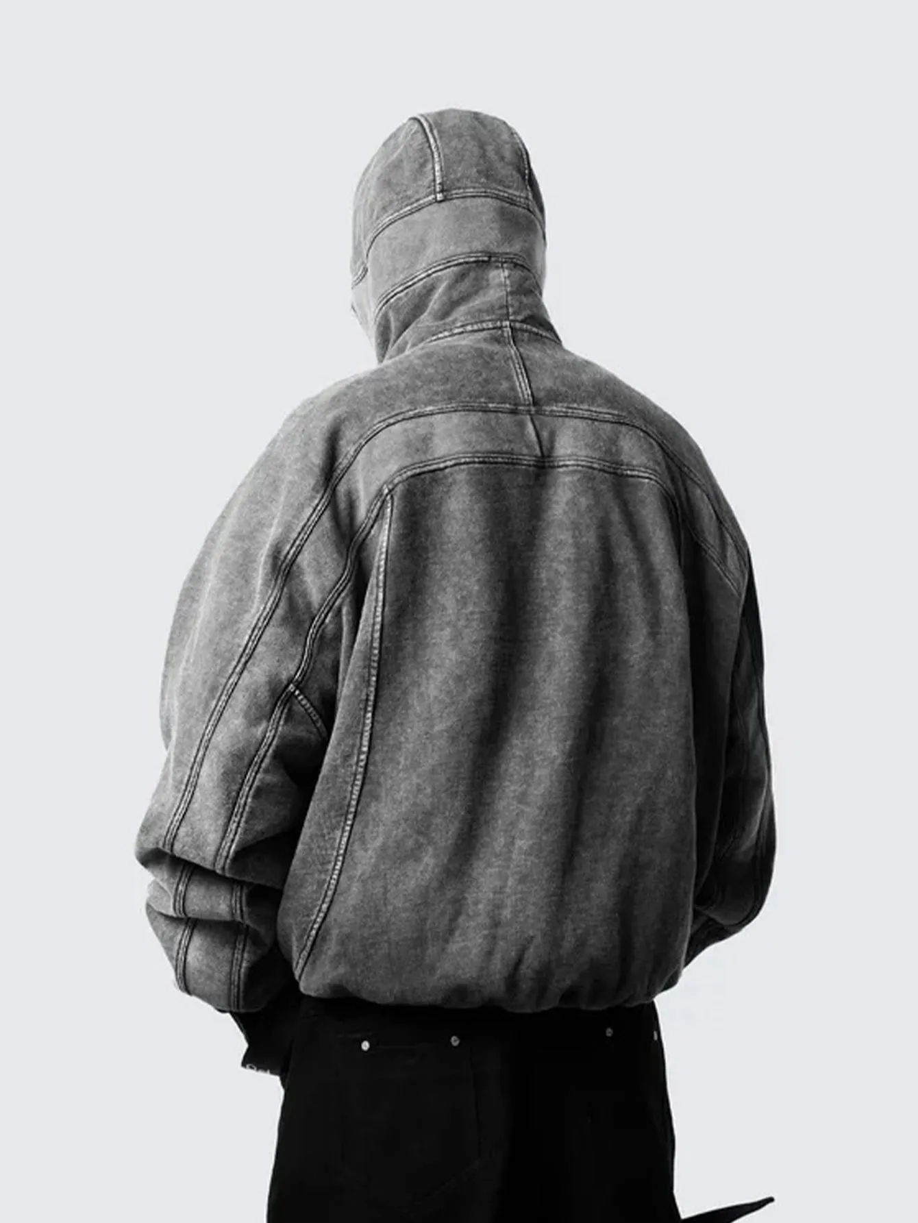 Oversized Techwear Hoodie With Full Mask Hood sold by Hoooyi product image thumbnail 3