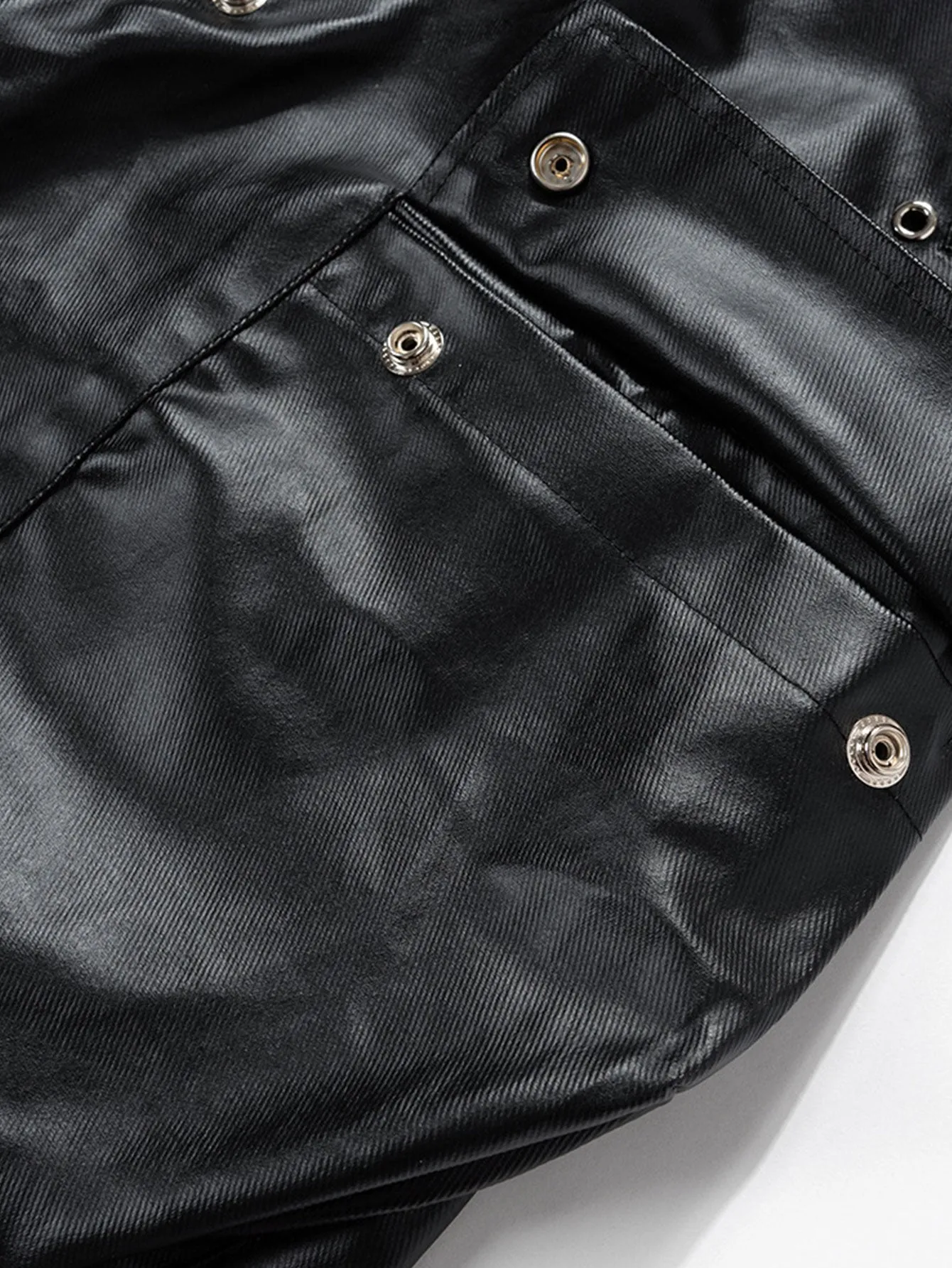 PU Leather Cargo Wide-Leg Pants sold by Hoooyi product image thumbnail 4