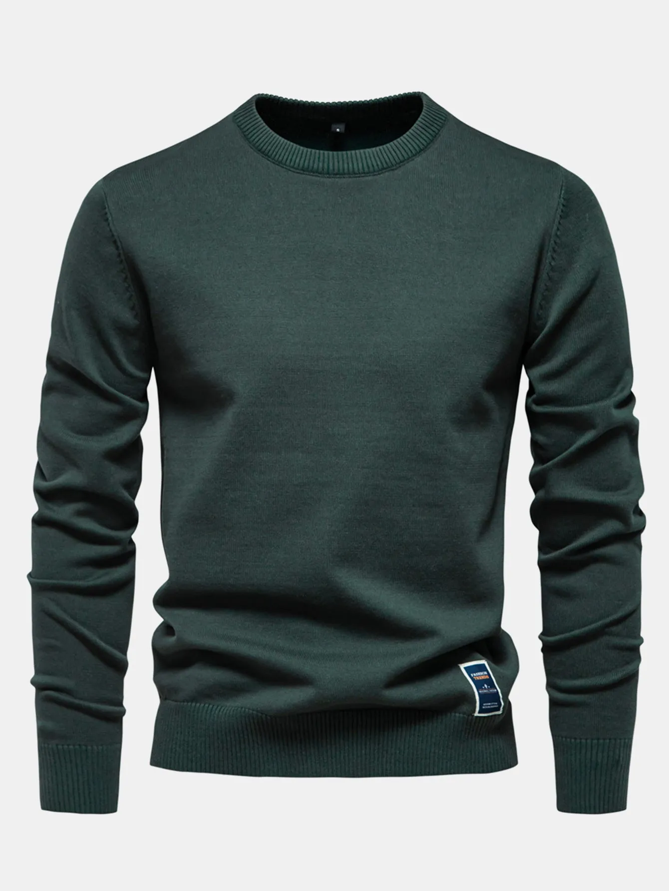 Long Sleeved Crew Neck Sweater sold by Hoooyi