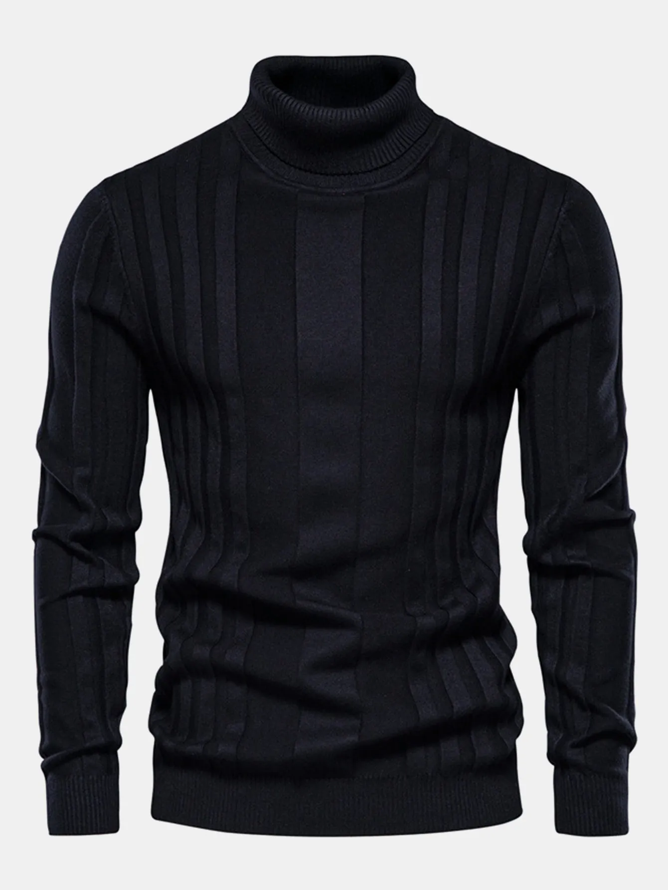 Ribbed Turtle Neck Sweater sold by Hoooyi product image thumbnail 2