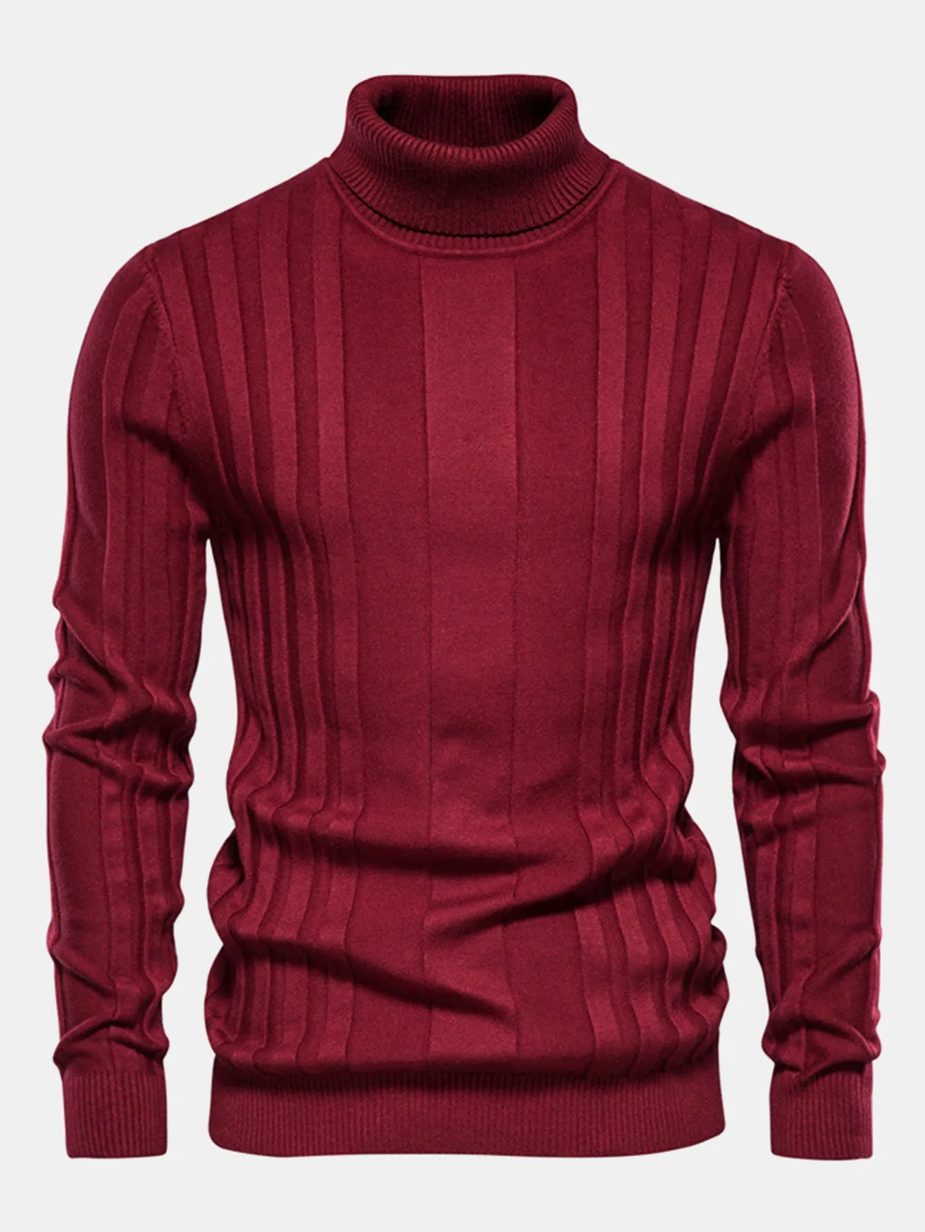 Ribbed Turtle Neck Sweater sold by Hoooyi product image thumbnail 3