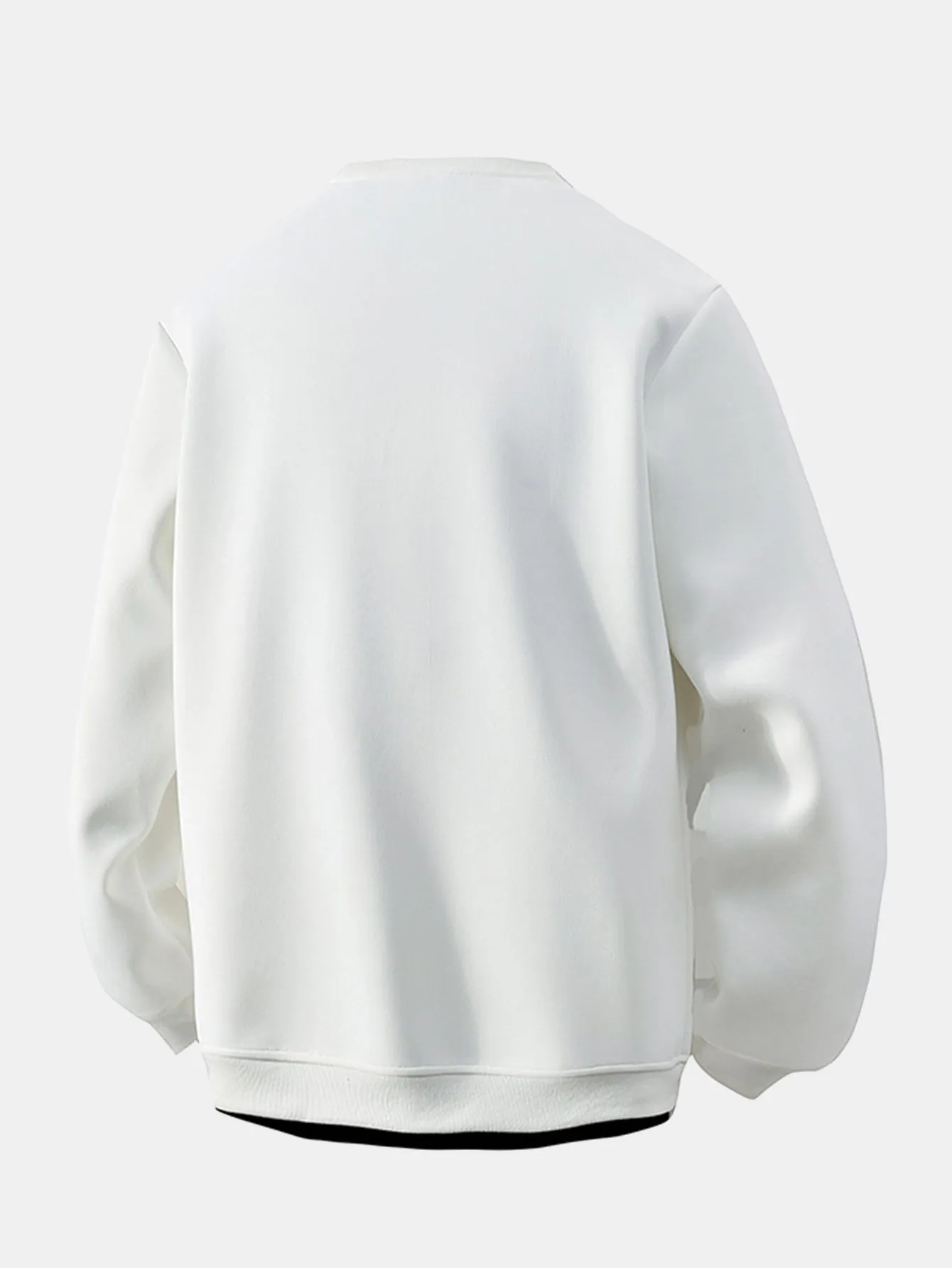 Relax Fit 2 In 1 Crew Neck Sweatshirt sold by Hoooyi product image thumbnail 4