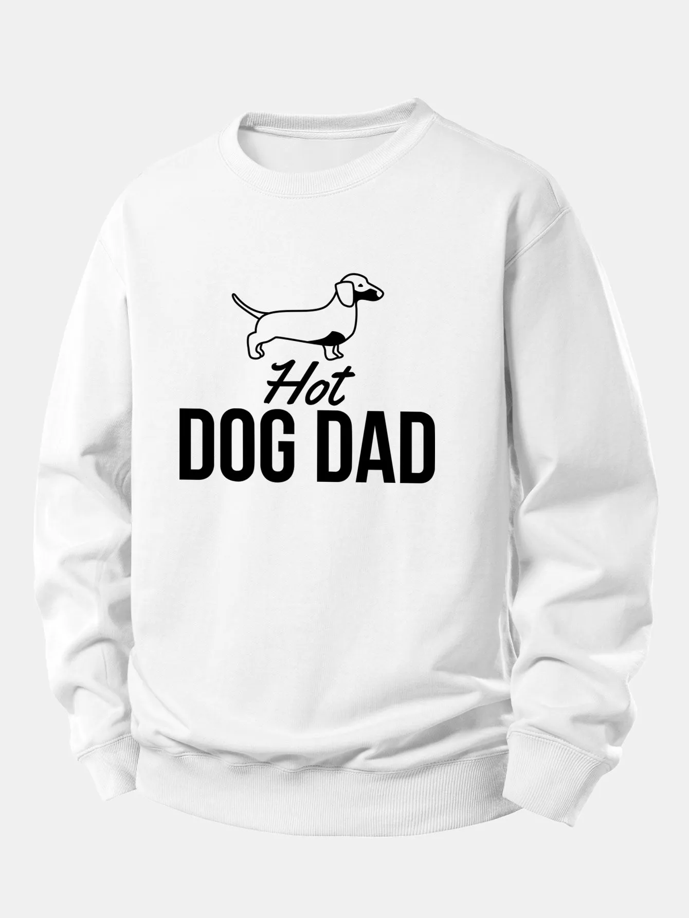 Hot Dog Dad Print Relax Fit Sweatshirt sold by Hoooyi product image thumbnail 2