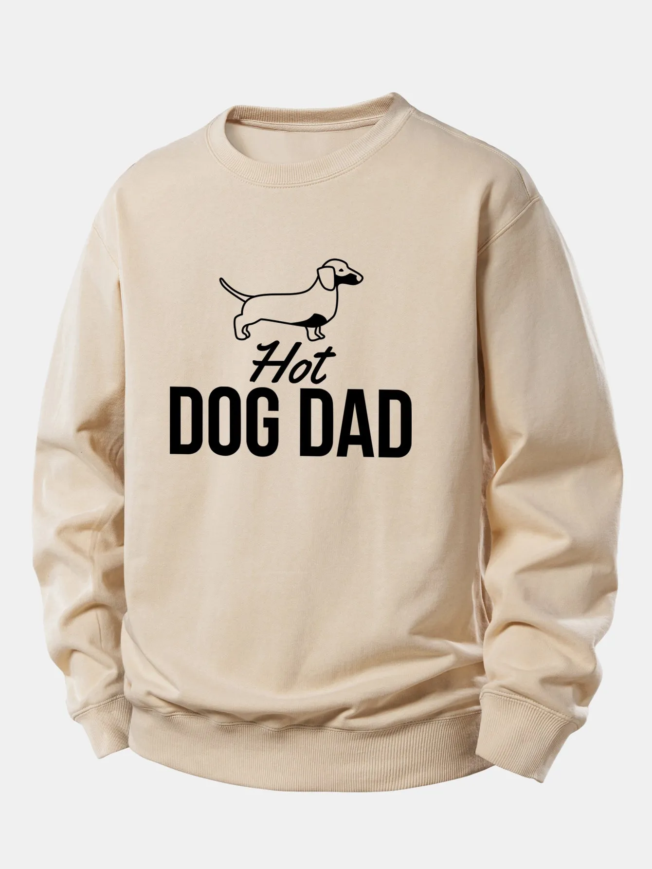 Hot Dog Dad Print Relax Fit Sweatshirt sold by Hoooyi product image thumbnail 4