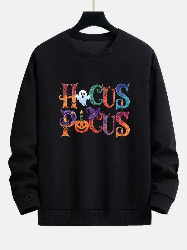 Halloween Hocus Pocus Print Relax Fit Sweatshirt sold by Hoooyi