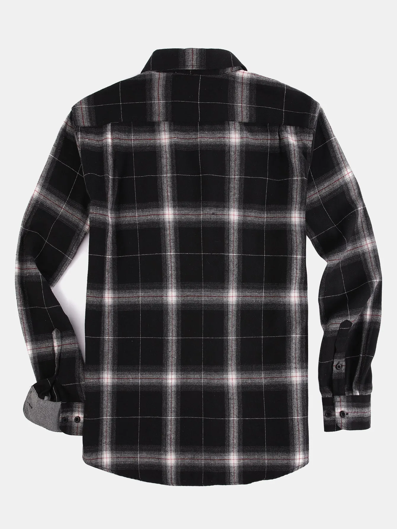 Flannel Plaid Button Up Shirt sold by Hoooyi product image thumbnail 4