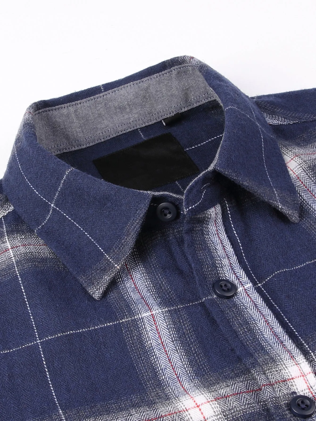 Flannel Plaid Button Up Shirt sold by Hoooyi product image thumbnail 5