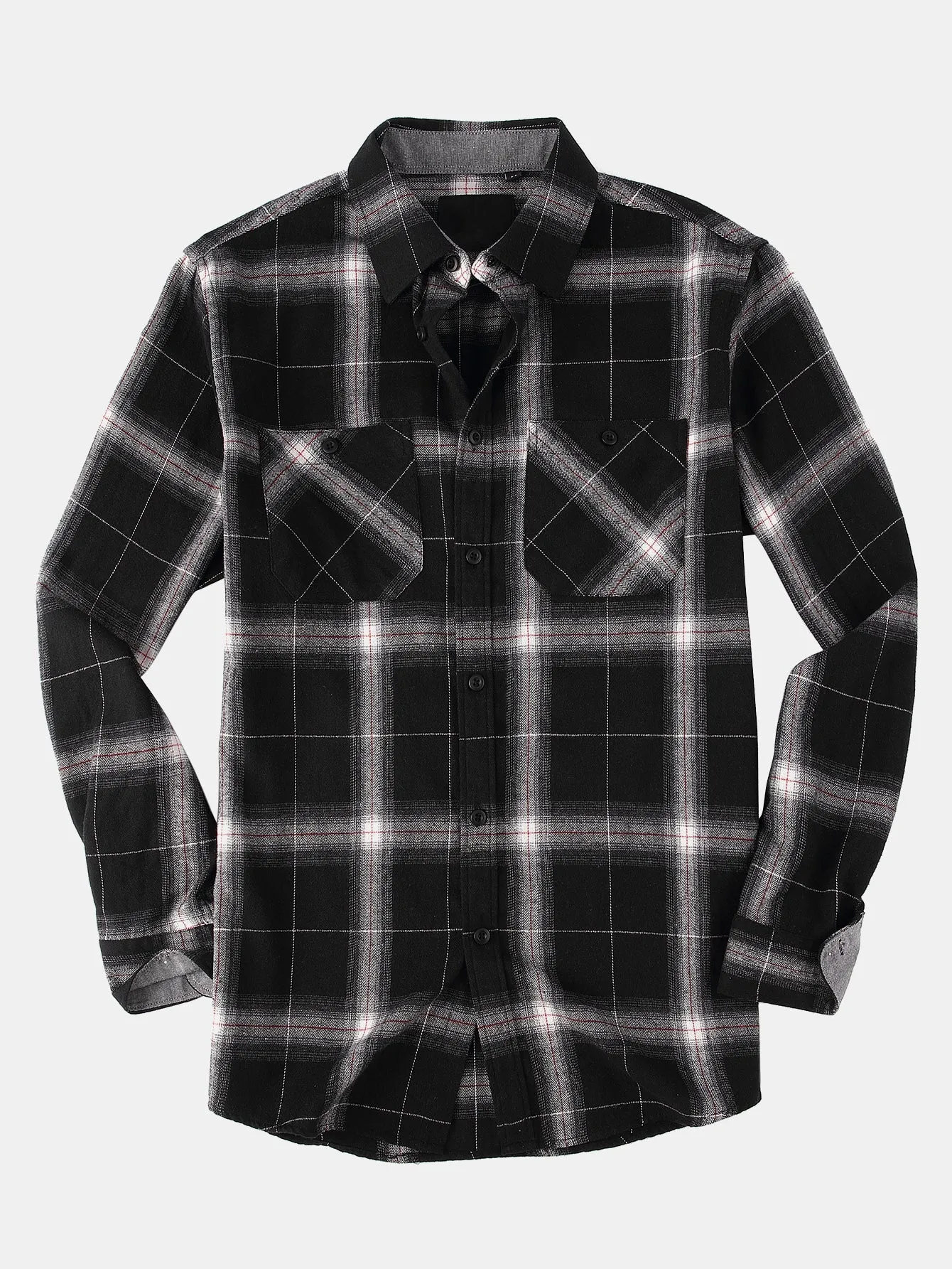 Flannel Plaid Button Up Shirt sold by Hoooyi product image thumbnail 3