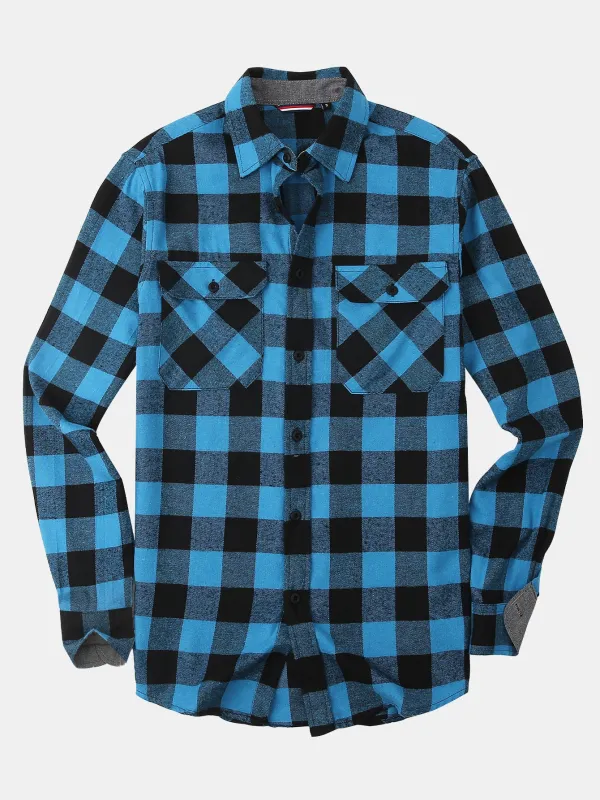 Flannel Plaid Button Up Shirt sold by Hoooyi