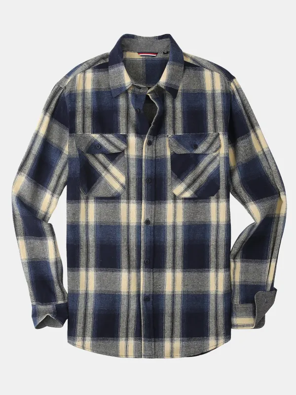 Flannel Plaid Button Up Shirt sold by Hoooyi