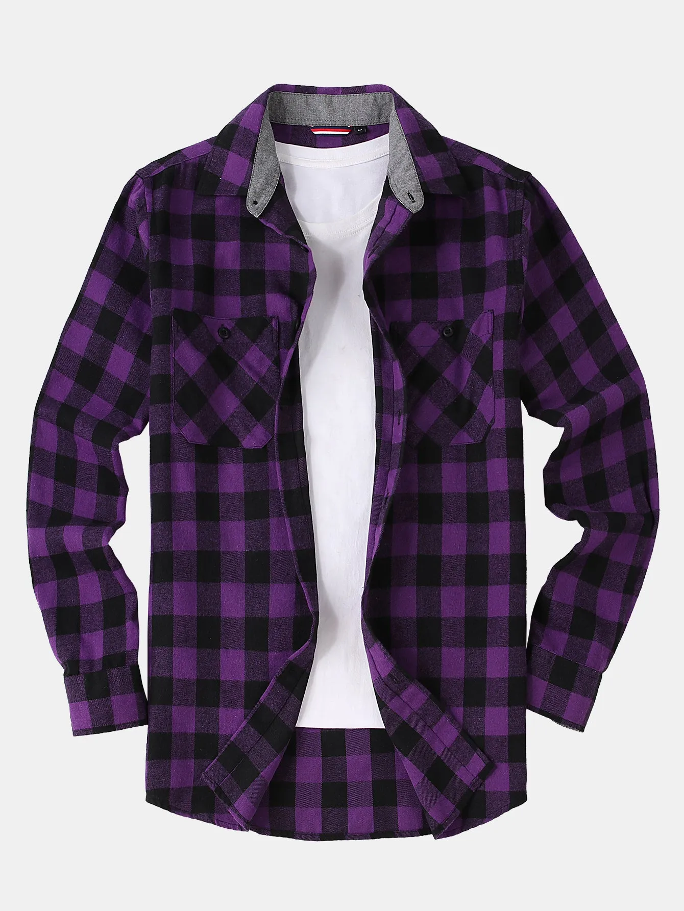 Flannel Plaid Button Up Shirt sold by Hoooyi product image thumbnail 4