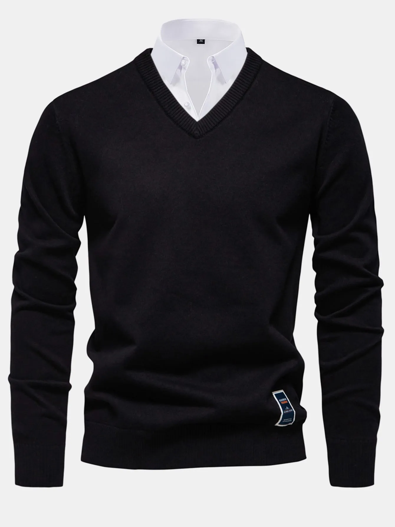 Long Sleeve V-Neck Sweater sold by Hoooyi product image thumbnail 3