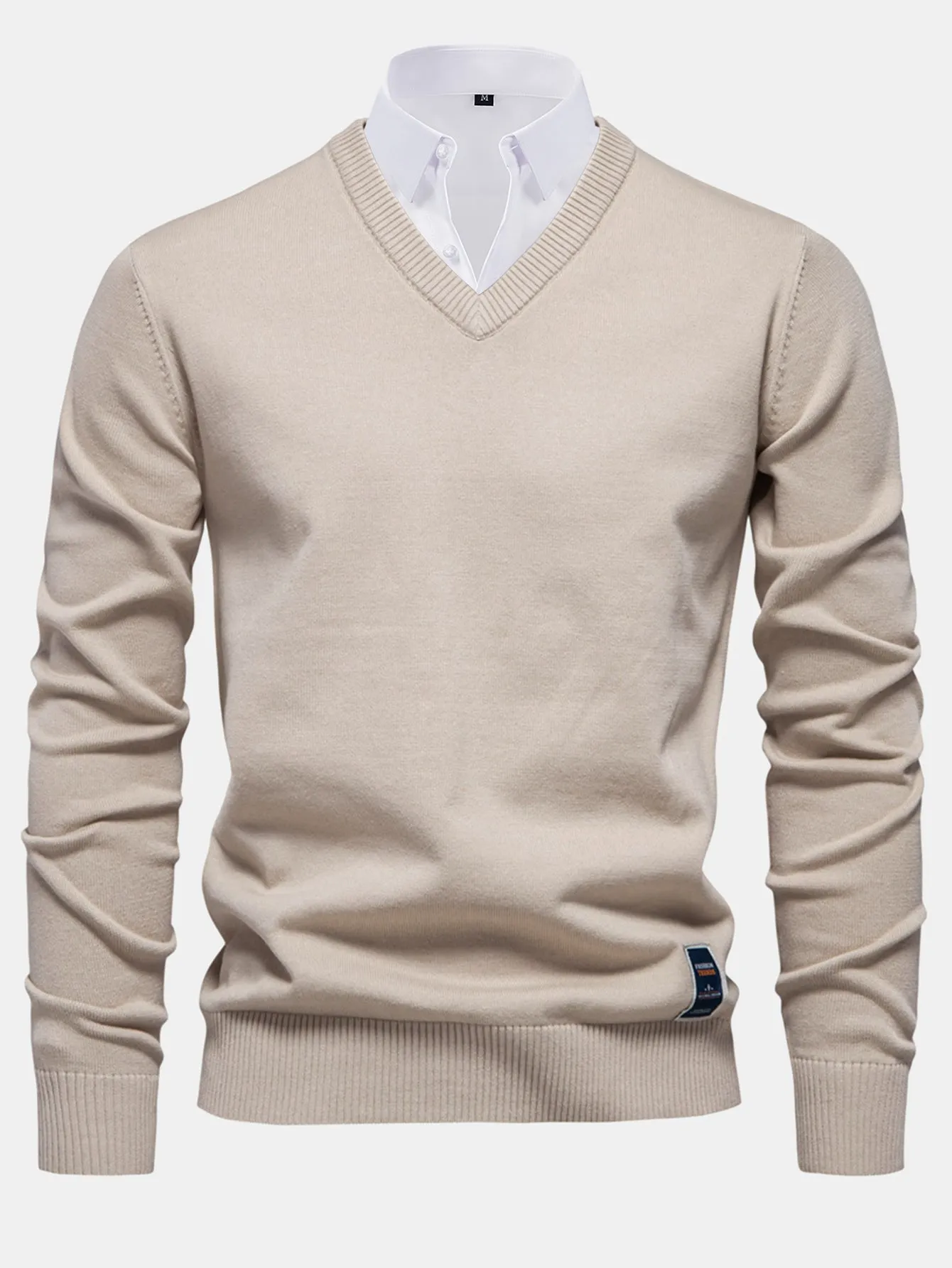 Long Sleeve V-Neck Sweater sold by Hoooyi product image thumbnail 5