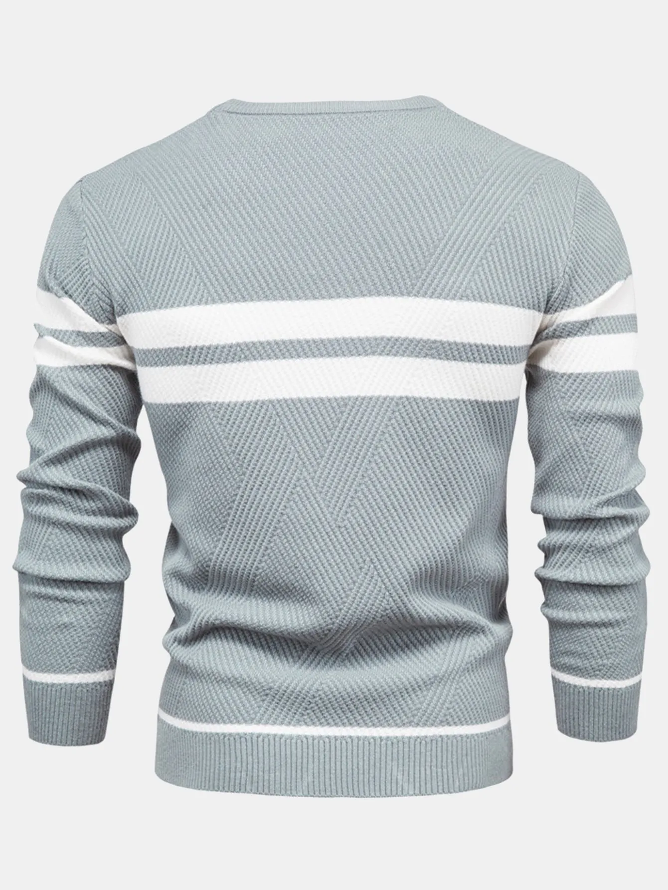 Stripe Crew Neck Sweater sold by Hoooyi product image thumbnail 4