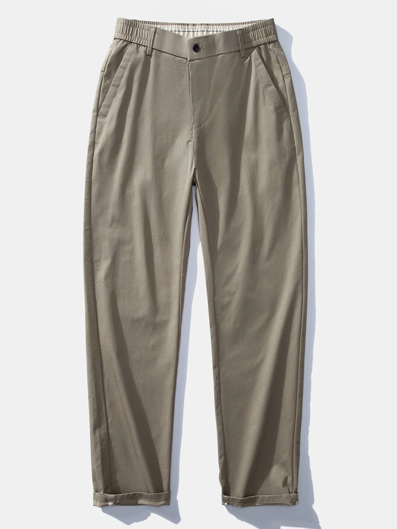 Elastic Waist Straight Leg Trousers sold by Hoooyi product image thumbnail 3