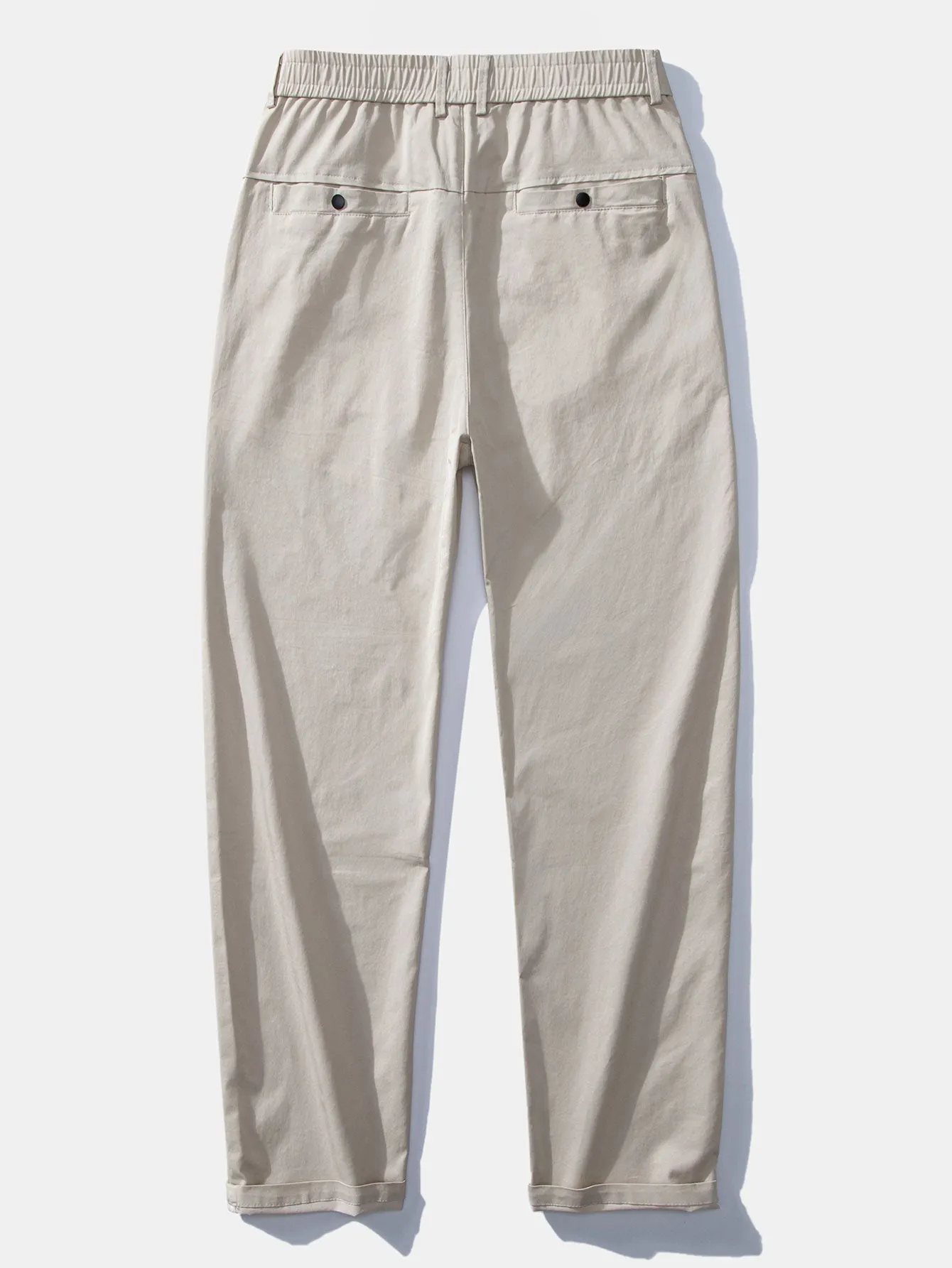Elastic Waist Straight Leg Trousers sold by Hoooyi product image thumbnail 2