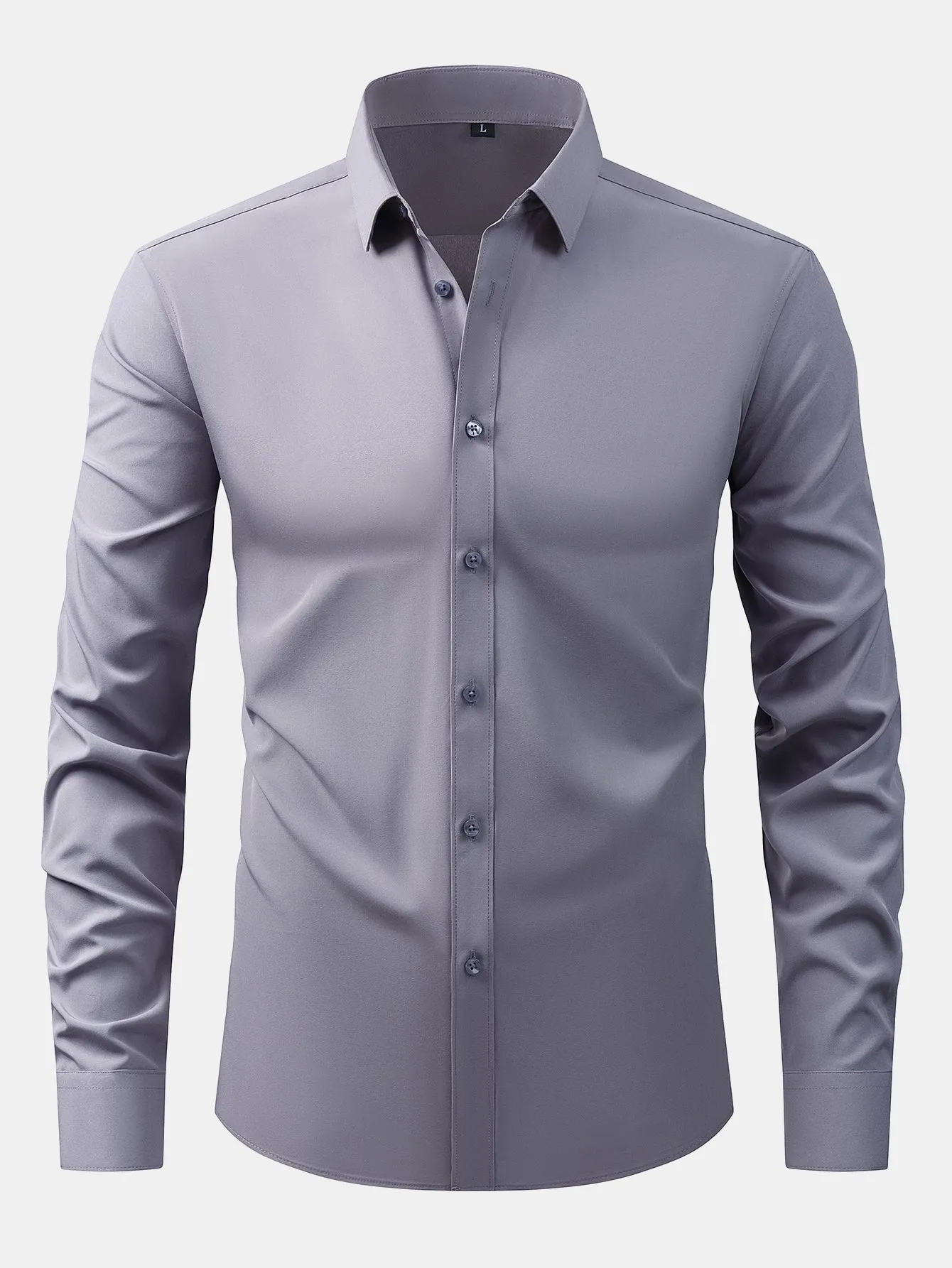 Long Sleeve Button Up Dress Shirt sold by Hoooyi product image thumbnail 5