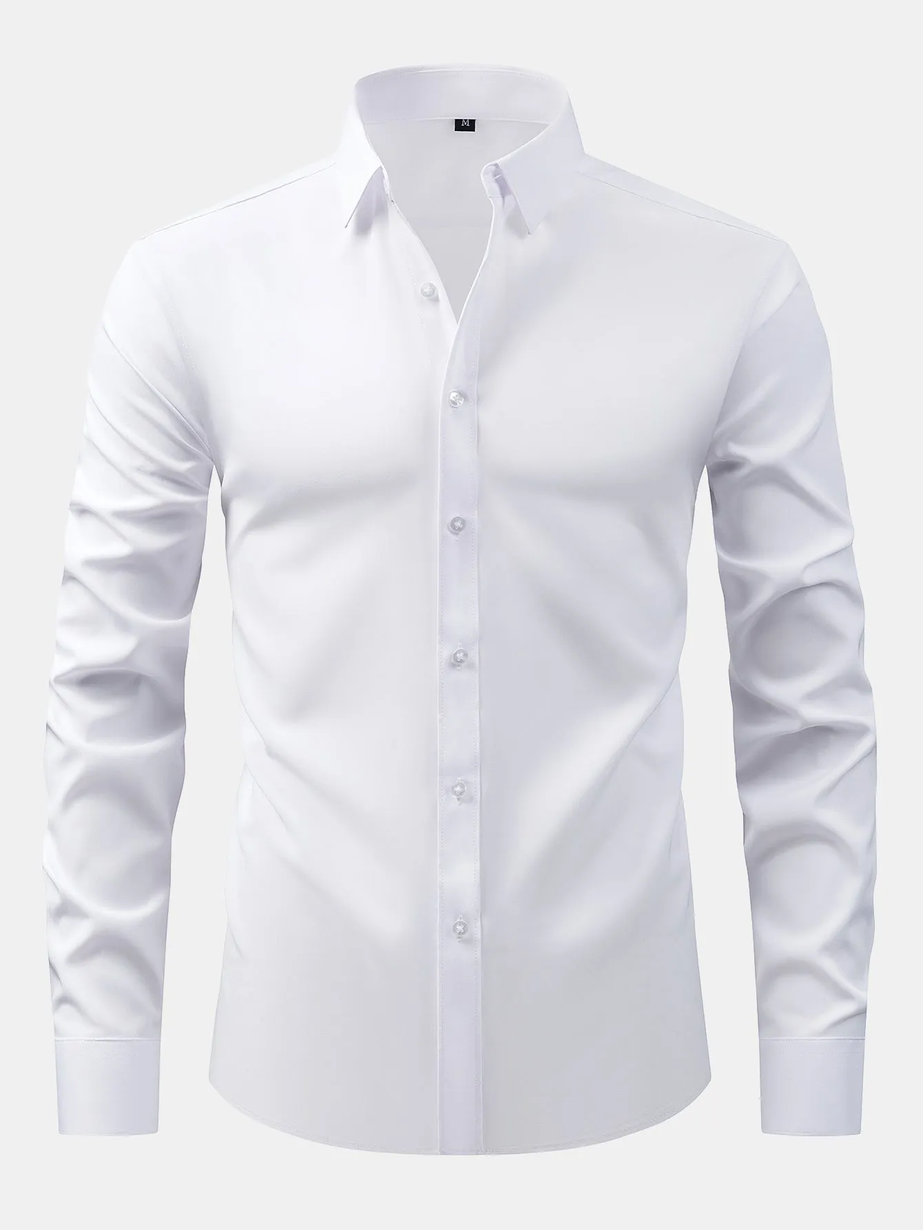 Long Sleeve Button Up Dress Shirt sold by Hoooyi