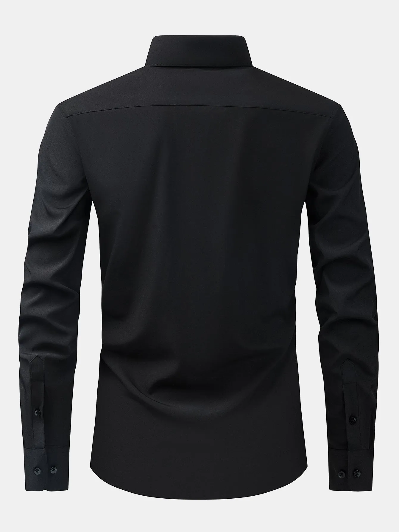 Long Sleeve Button Up Dress Shirt sold by Hoooyi product image thumbnail 4