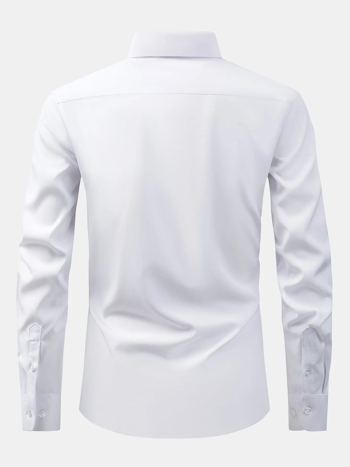 Long Sleeve Button Up Dress Shirt sold by Hoooyi product image thumbnail 2