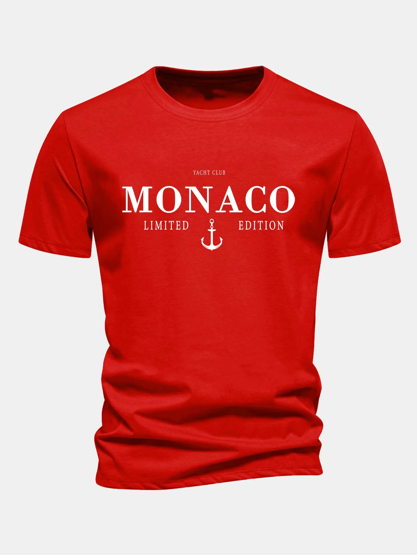 Regular Fit Monaco Slogan Cotton T-Shirt sold by Hoooyi product image thumbnail 5