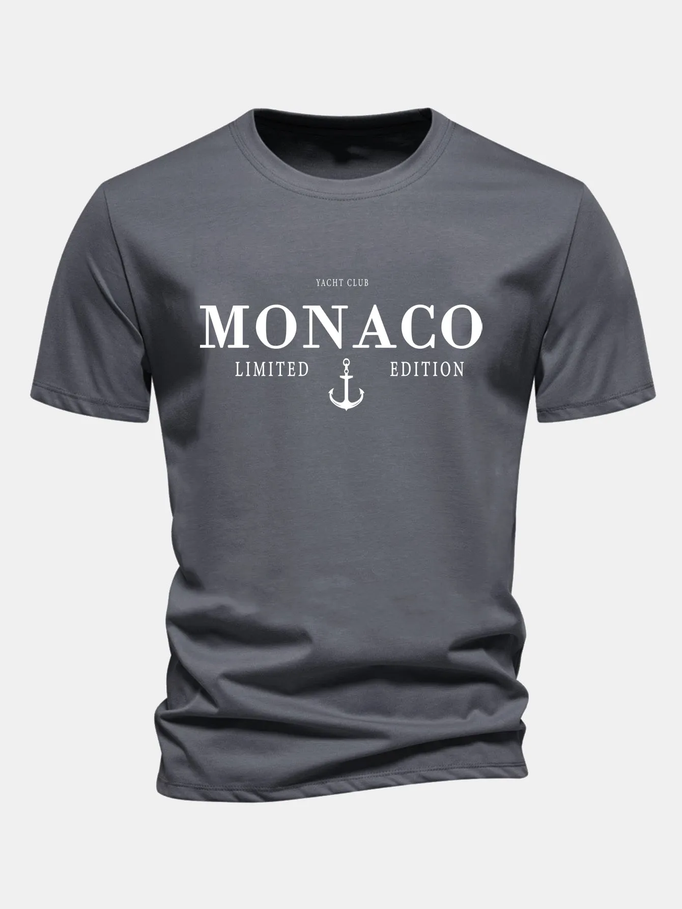 Regular Fit Monaco Slogan Cotton T-Shirt sold by Hoooyi product image thumbnail 4