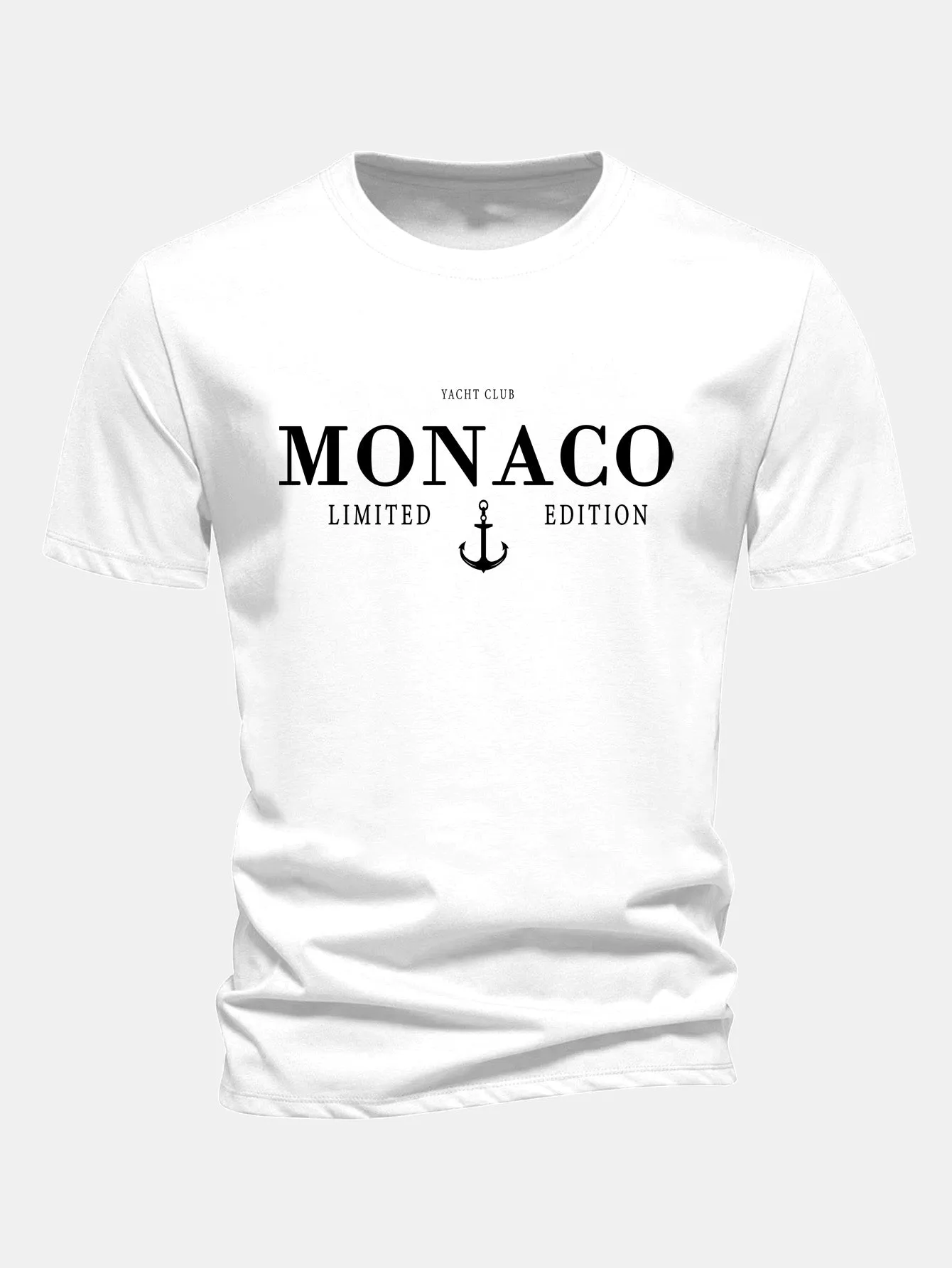 Regular Fit Monaco Slogan Cotton T-Shirt sold by Hoooyi product image thumbnail 3