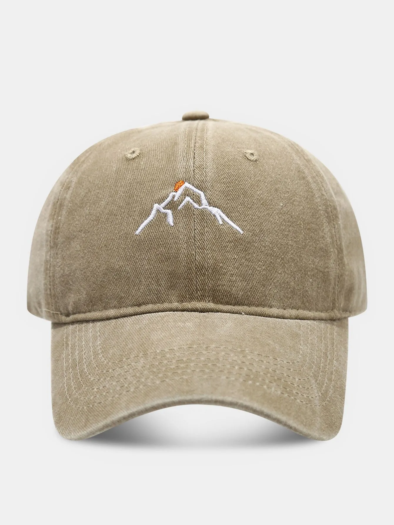 Mountain Embroidered Washed Distressed Baseball Cap sold by Hoooyi