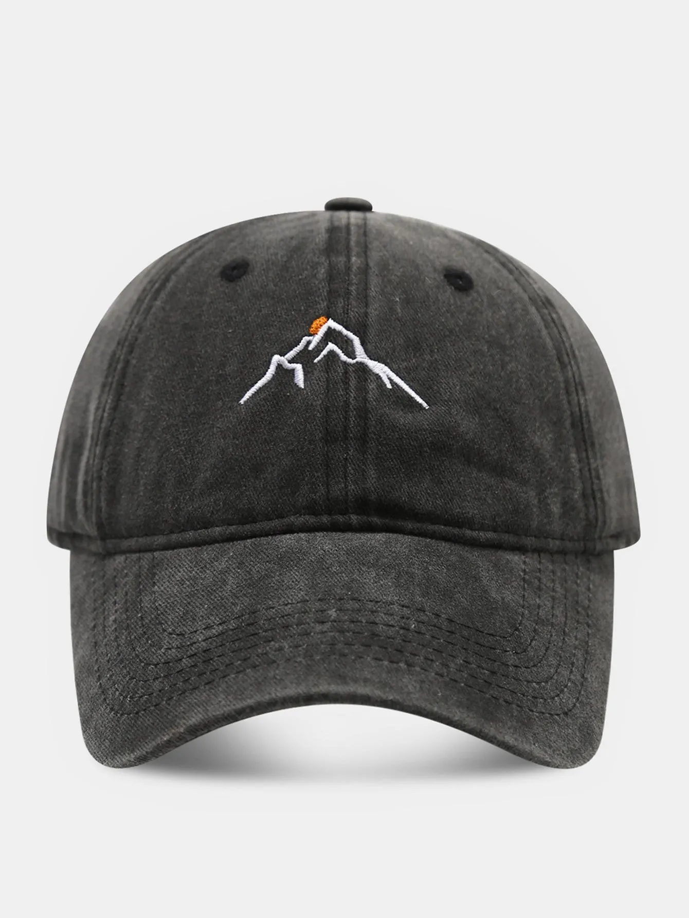 Mountain Embroidered Washed Distressed Baseball Cap sold by Hoooyi product image thumbnail 3