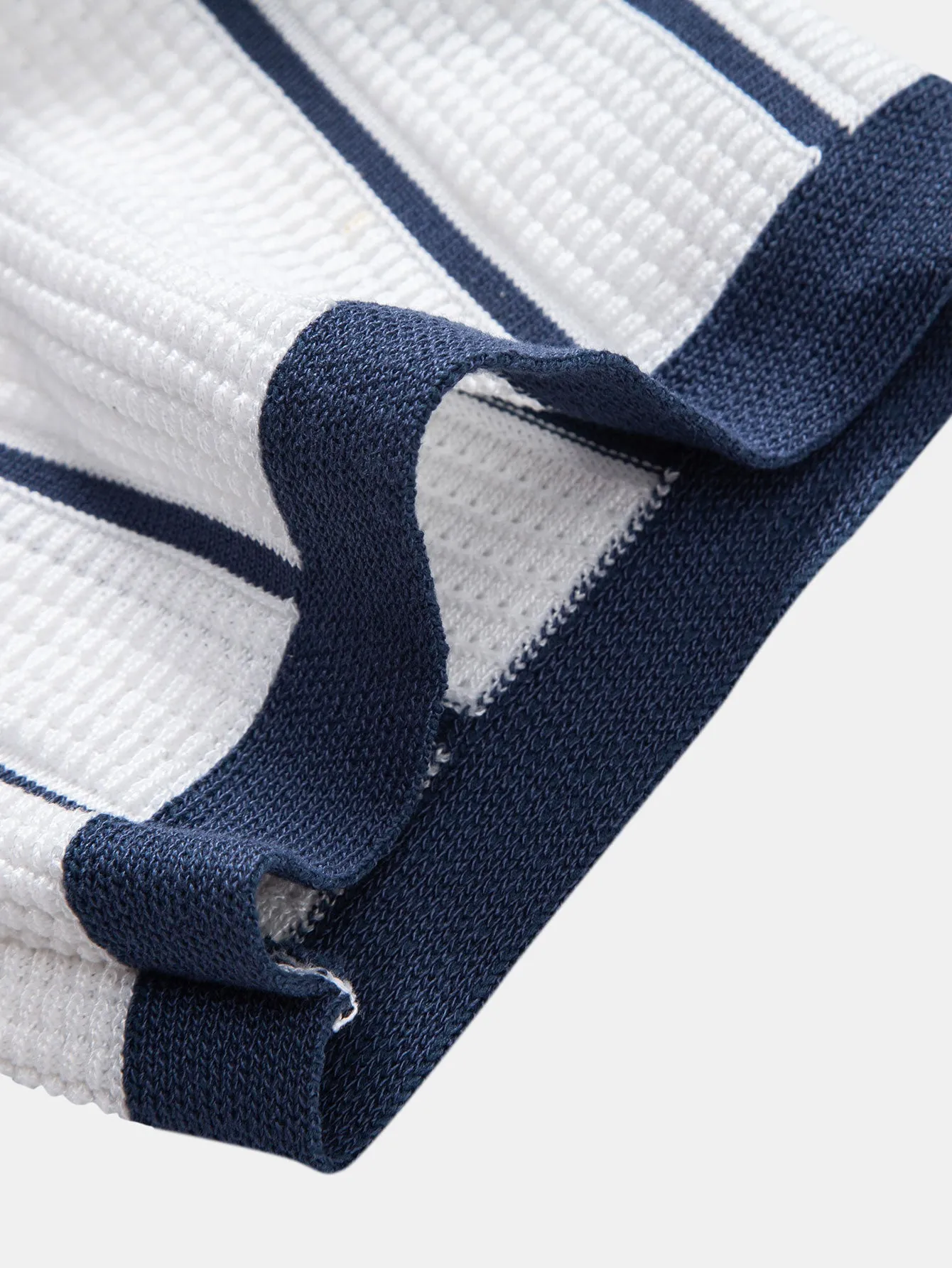 Stripe Knitted Button Up Shirt sold by Hoooyi product image thumbnail 5