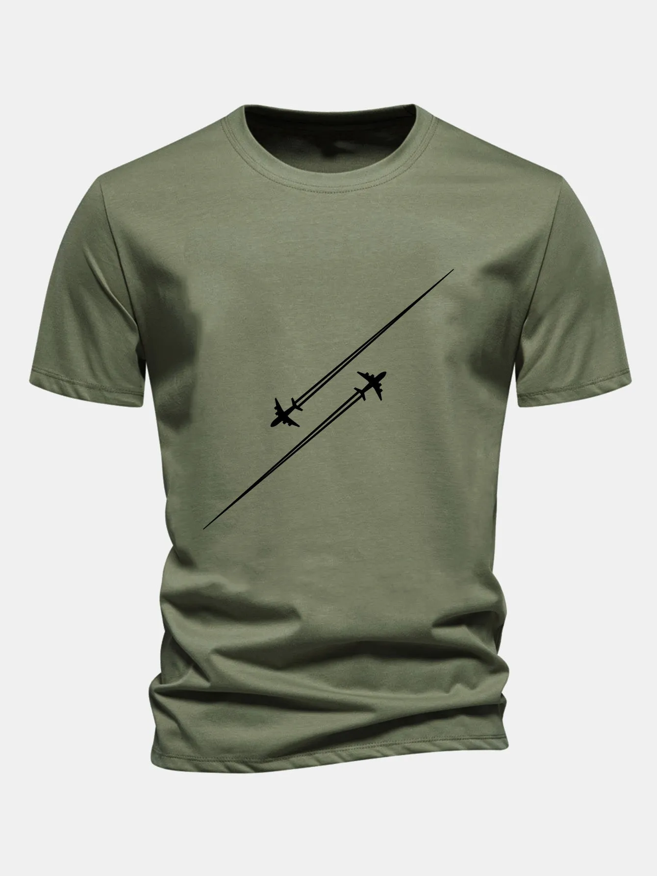 Regular Fit Fighter Jets Print Cotton T-Shirt sold by Hoooyi product image thumbnail 4