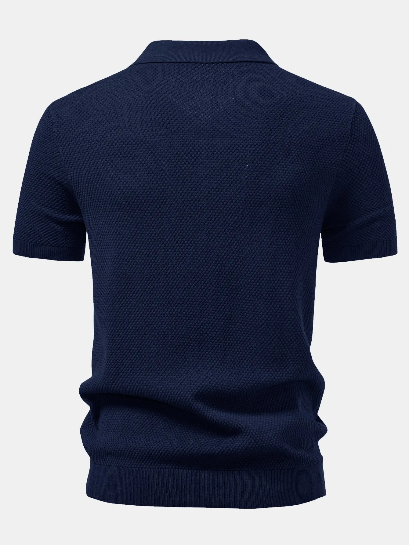 Pineapple Texture Knitted Polo Shirt sold by Hoooyi product image thumbnail 2