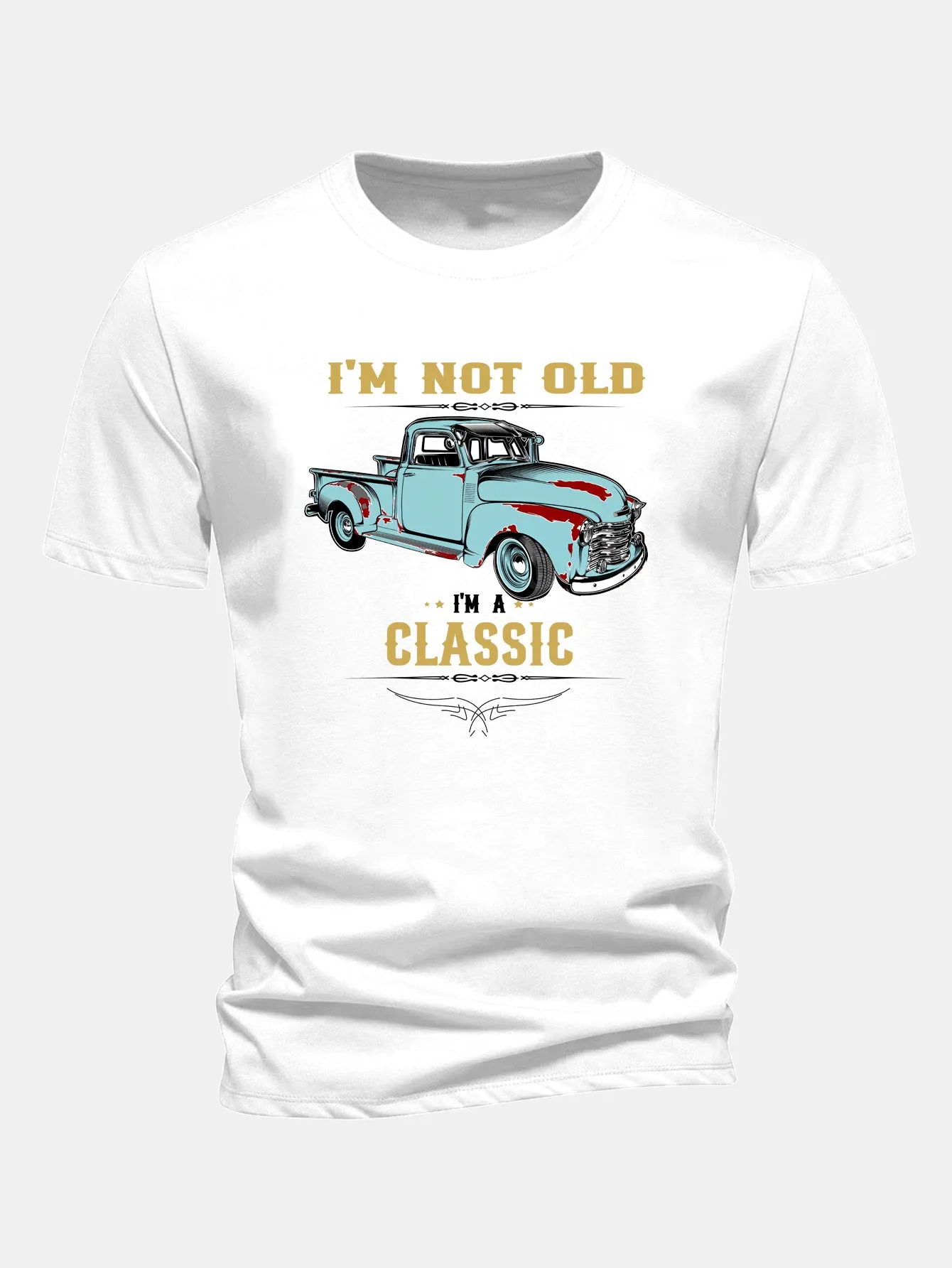 Regular Fit Classic Car Print Cotton T-Shirt sold by Hoooyi product image thumbnail 5