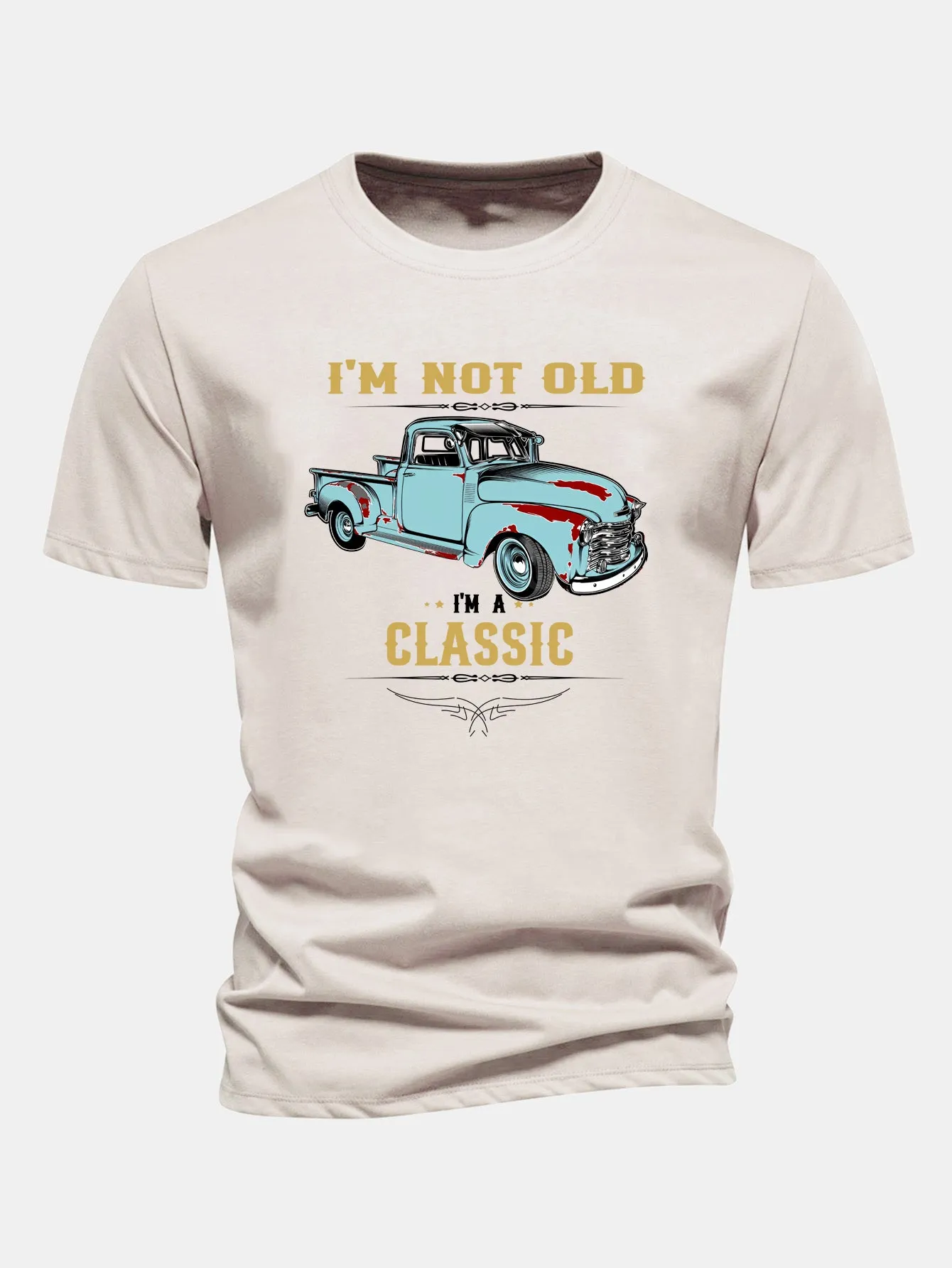 Regular Fit Classic Car Print Cotton T-Shirt sold by Hoooyi product image thumbnail 4