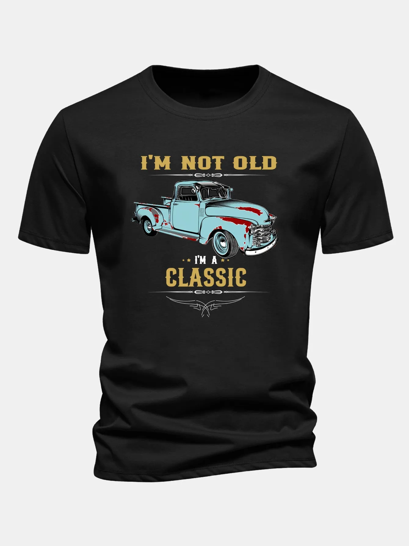 Regular Fit Classic Car Print Cotton T-Shirt sold by Hoooyi product image thumbnail 2