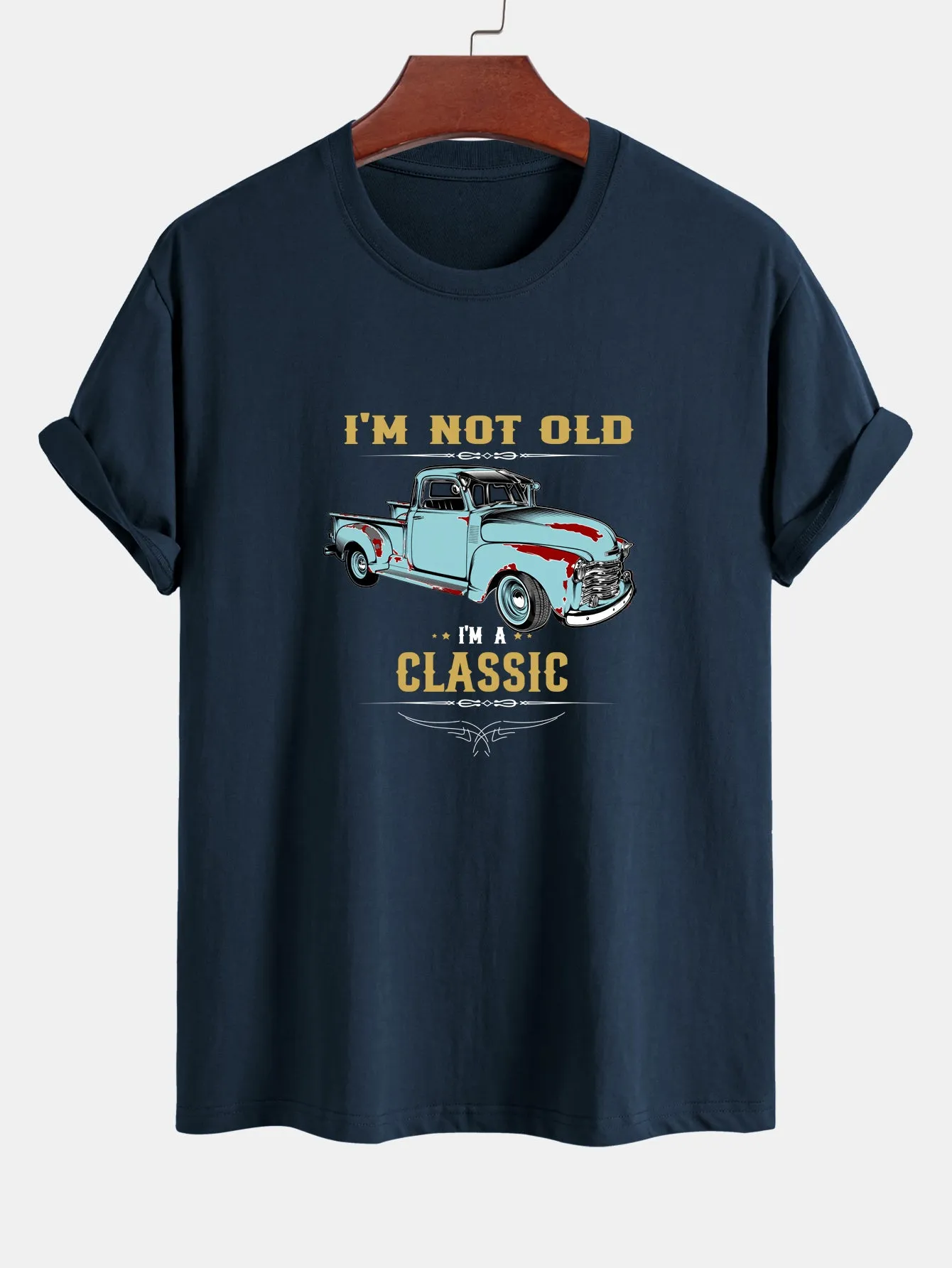 Regular Fit Classic Car Print Cotton T-Shirt sold by Hoooyi product image thumbnail 5
