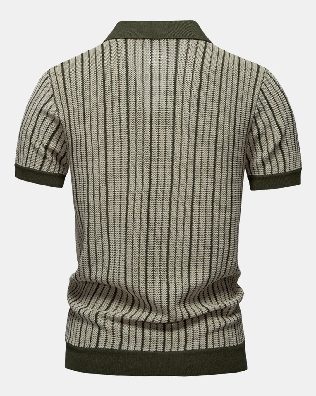 Stripe Crochet Button Up Shirt sold by Hoooyi product image thumbnail 4