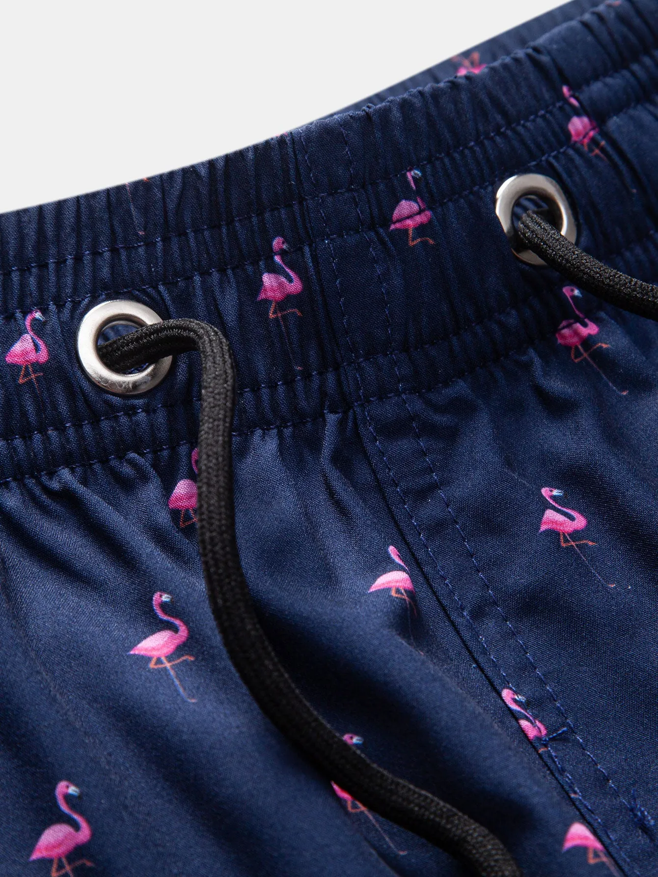 Flamingo Print Drawstring Swim Shorts sold by Hoooyi product image thumbnail 3