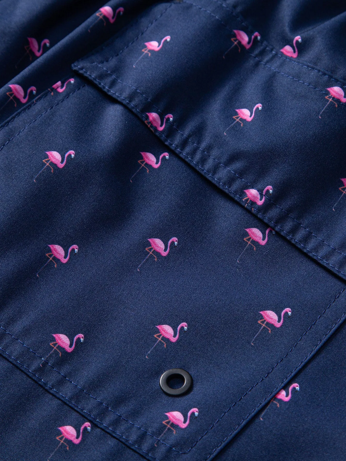 Flamingo Print Drawstring Swim Shorts sold by Hoooyi product image thumbnail 5