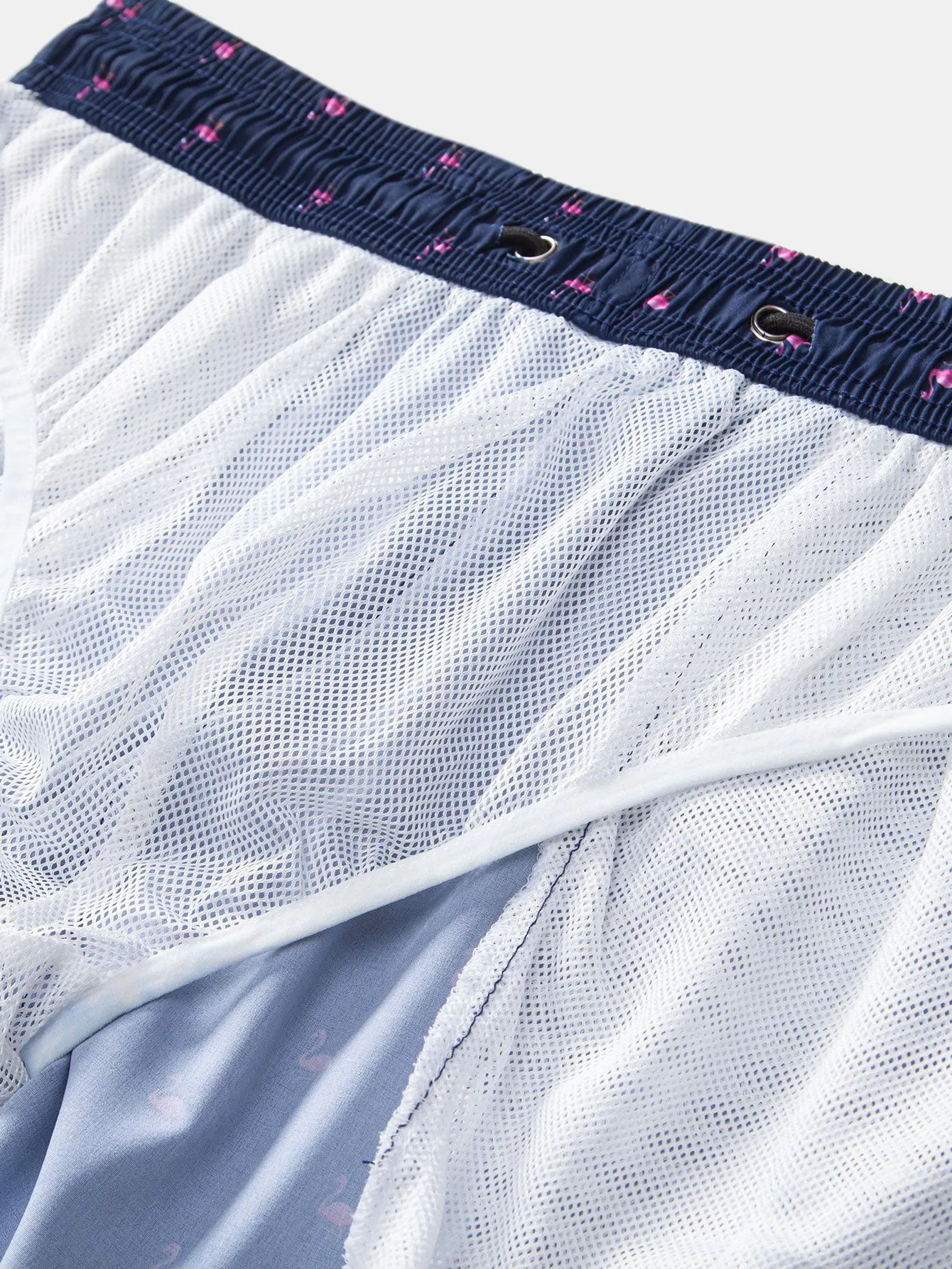 Flamingo Print Drawstring Swim Shorts sold by Hoooyi product image thumbnail 4