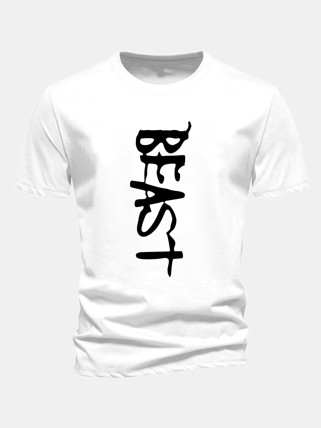 Regular Fit Beast Print Cotton T-Shirt sold by Hoooyi product image thumbnail 3